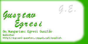 gusztav egresi business card